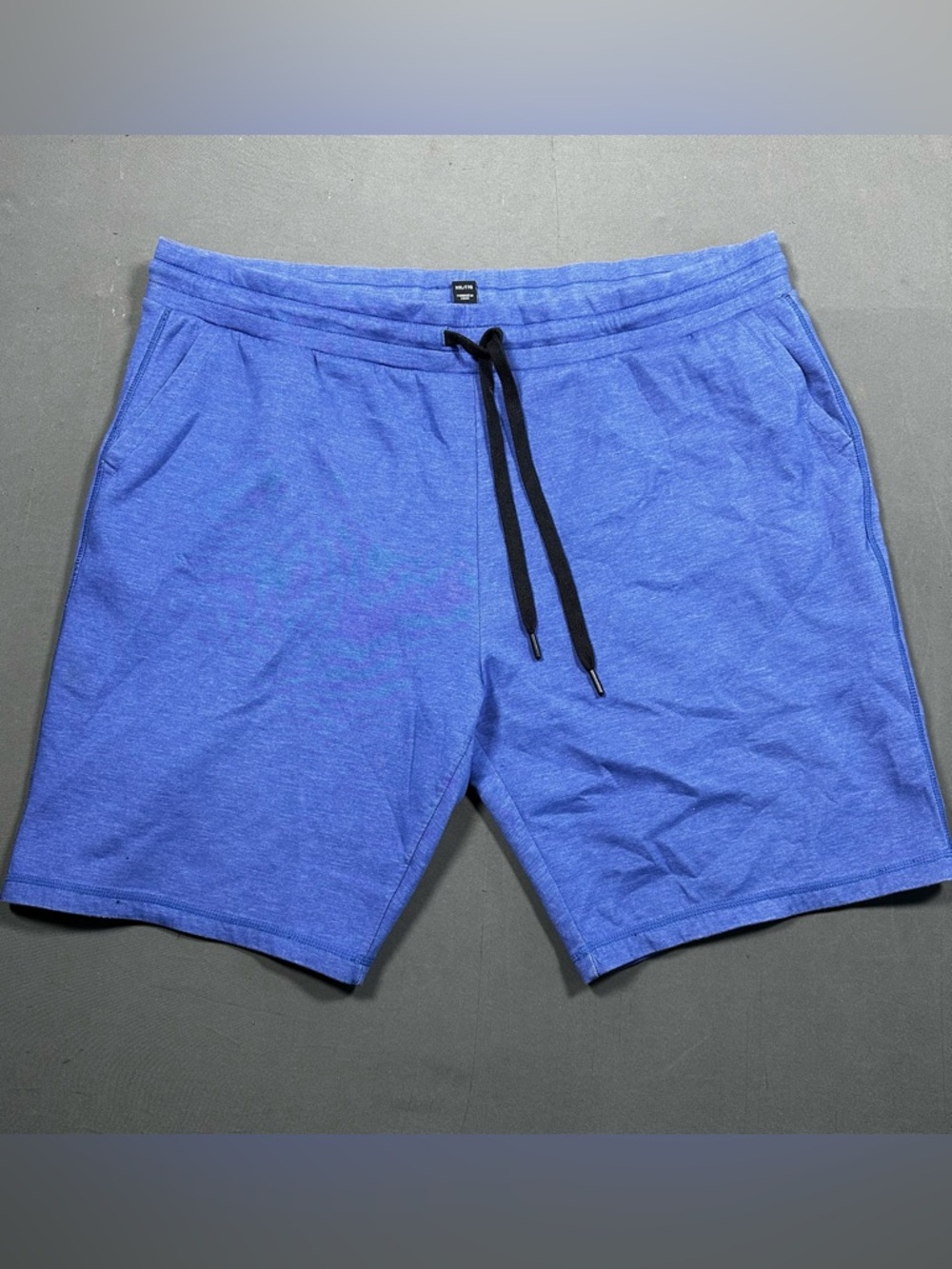 Men's Athletic Heather Blue Drawstring Performance Shorts